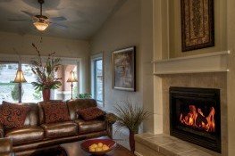 Living room fireplace