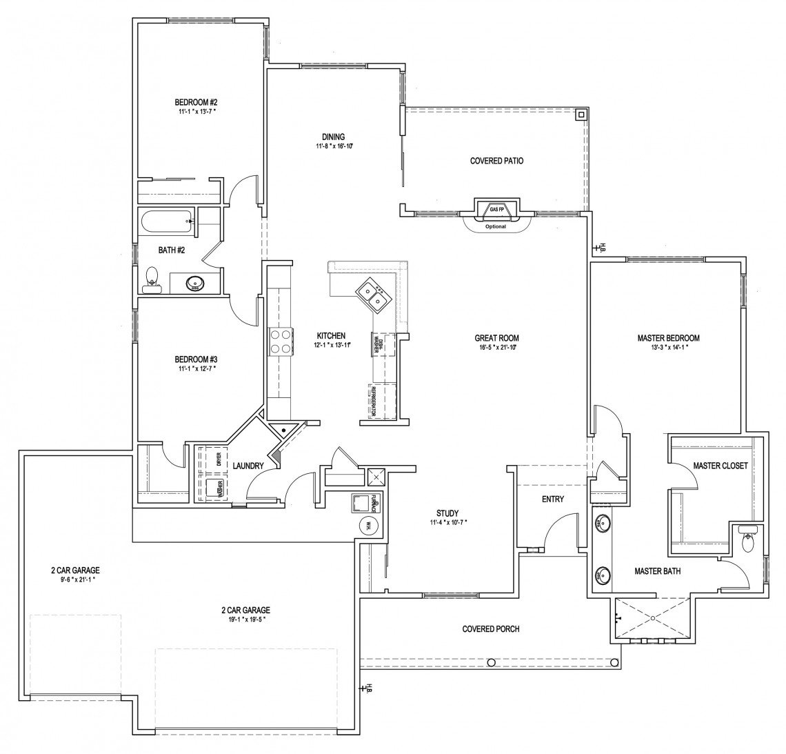 Sunflower Floorplan - 2,008 sq ft