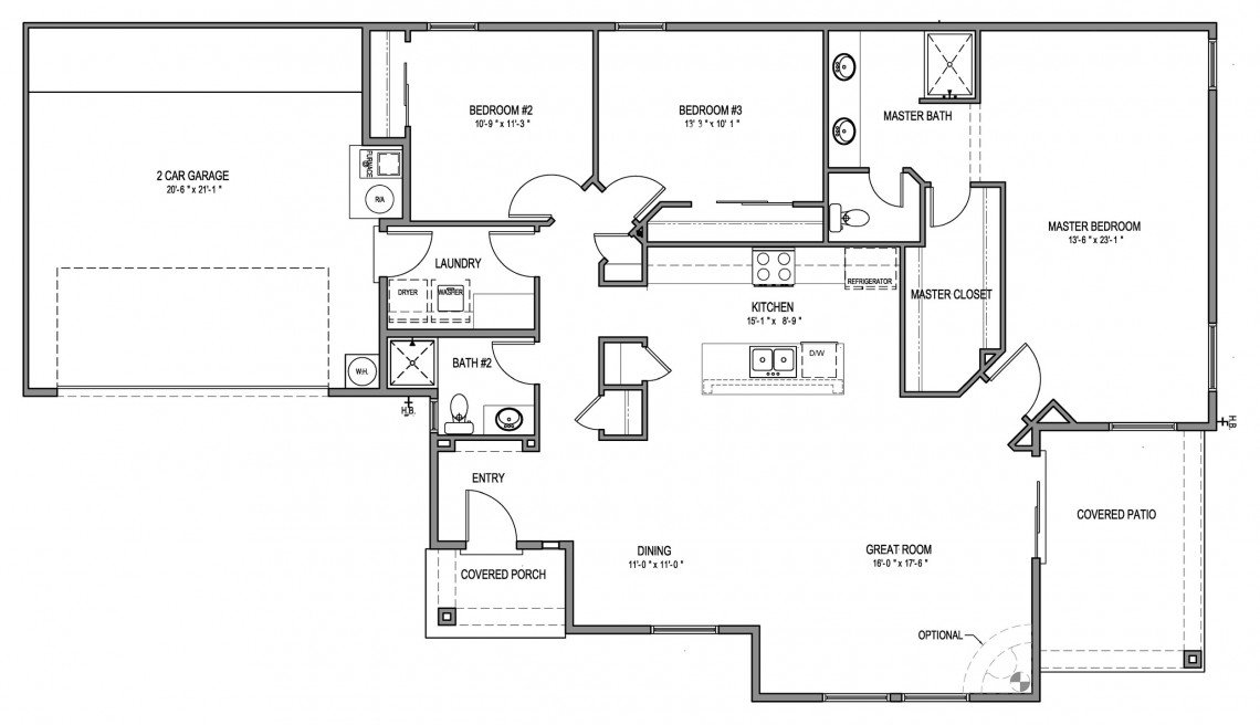 Willow Floorplan - 1,645 sq ft